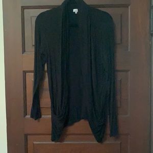 Black Long Soft Open Light Weight Sweater